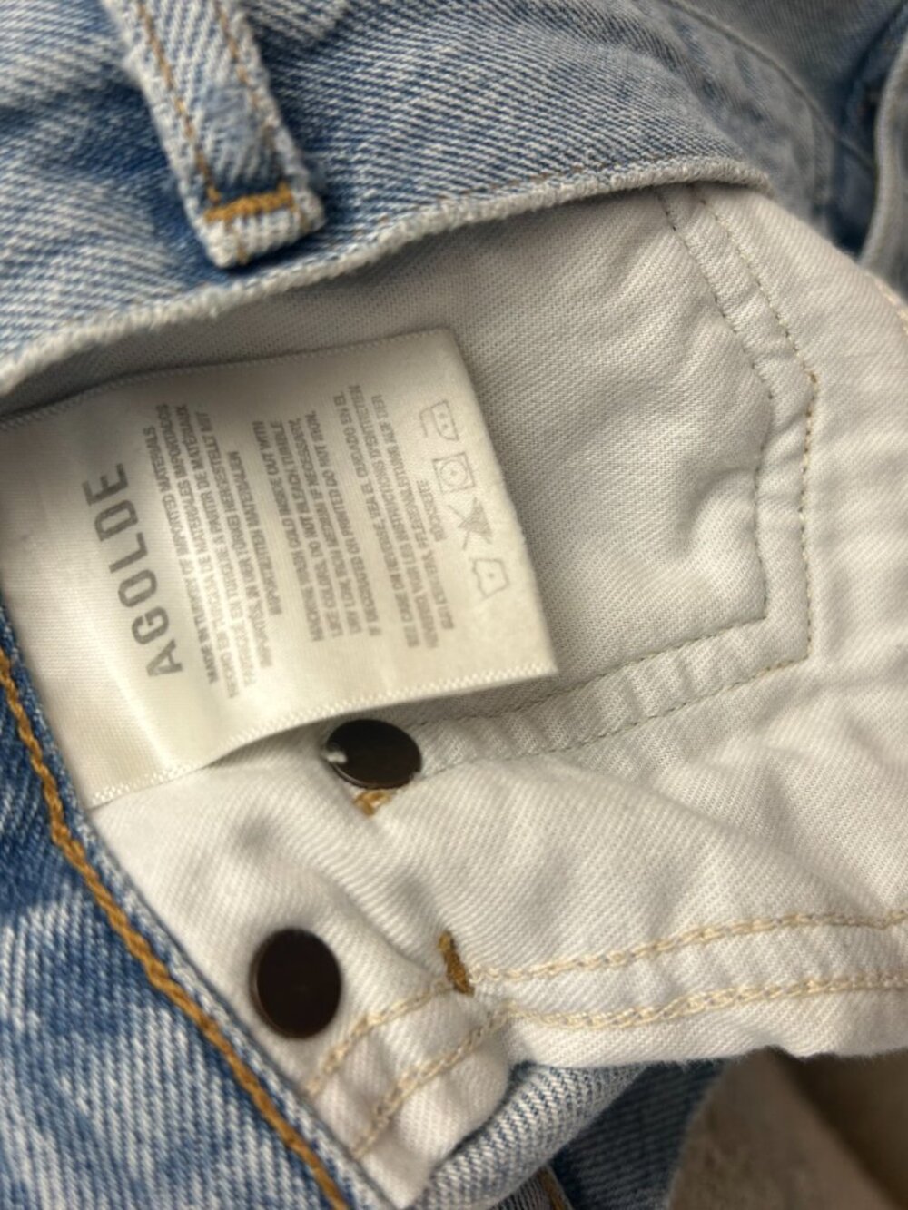 AGOLDE Straight Jeans - Light Denim Size 25 - Picture 6 of 6